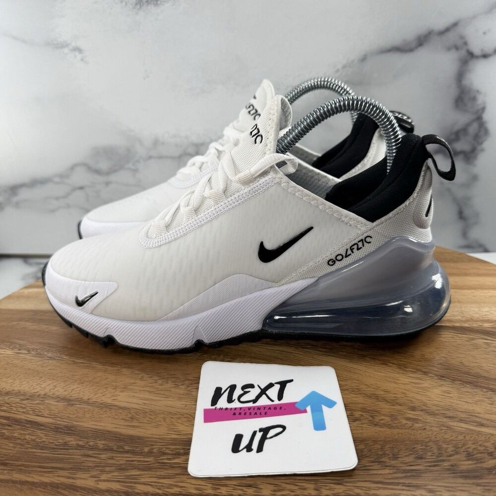 Men’s 5/Womens 6.5-Nike Air Max 270 G Golf Shoes White/Black nby CK6483 102